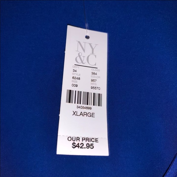 New York and Company XL Blue Kneelength Dress - Picture 5 of 5
